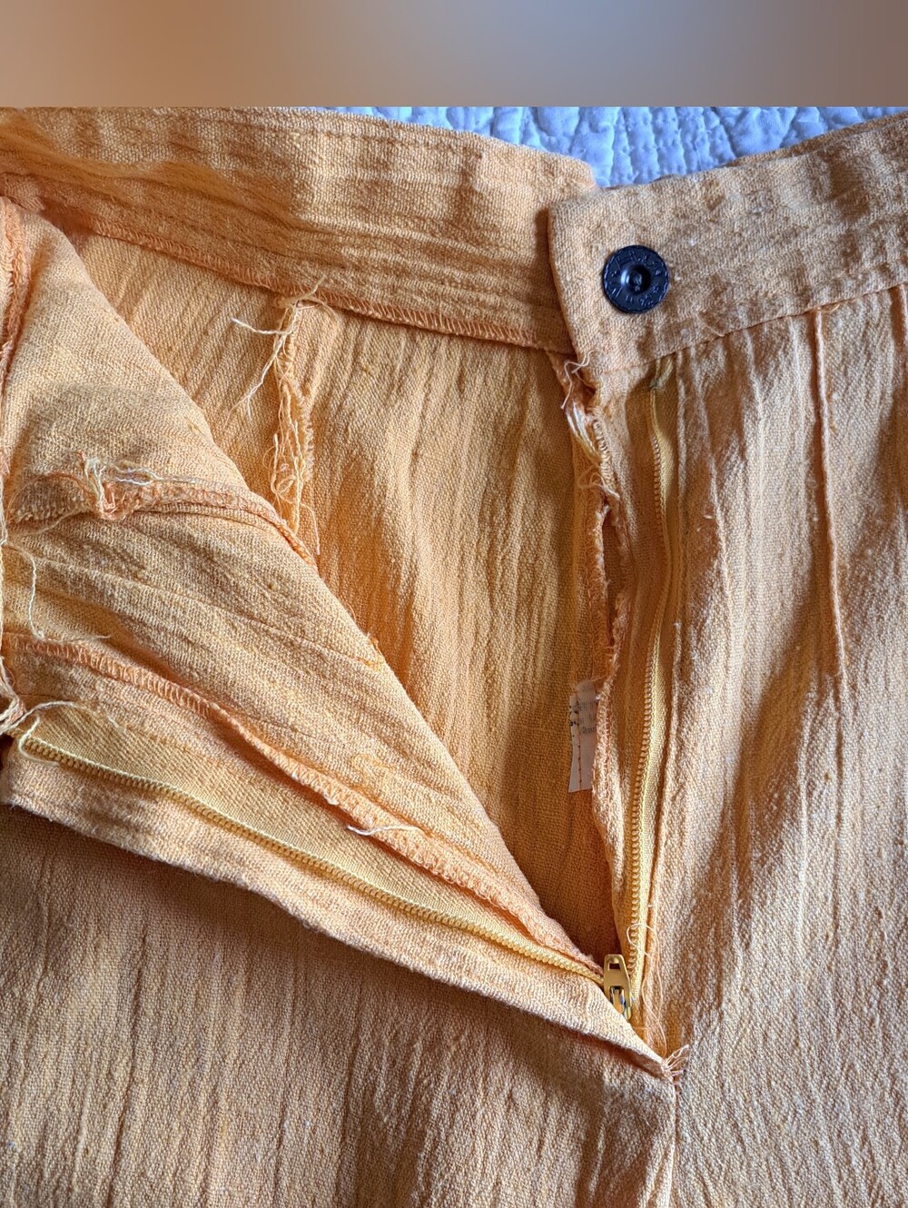 High-Waist Mustard Yellow Wide-Leg Women’s Shorts - Picture 6 of 6